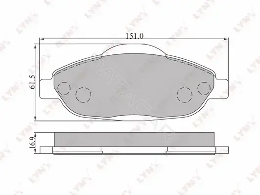 Тормозные колодки LYNXAUTO BD-6102