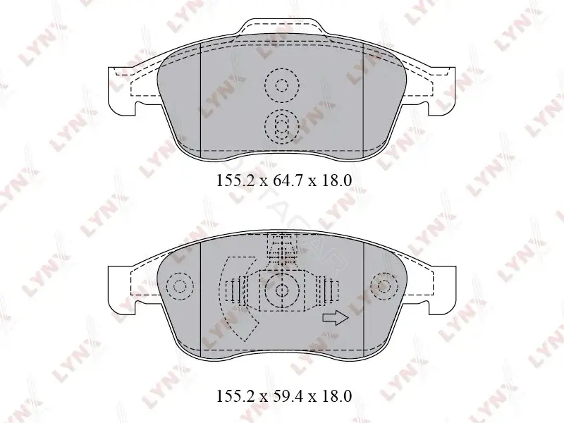 Тормозные колодки LYNXAUTO BD-6317