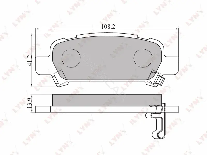 Тормозные колодки LYNXAUTO BD-7106
