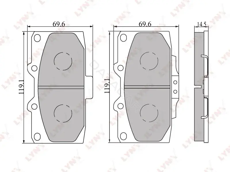 Тормозные колодки LYNXAUTO BD-7107