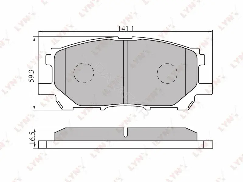 Тормозные колодки LYNXAUTO BD-7525