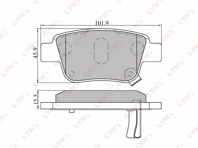 Тормозные колодки LYNXAUTO BD-7539