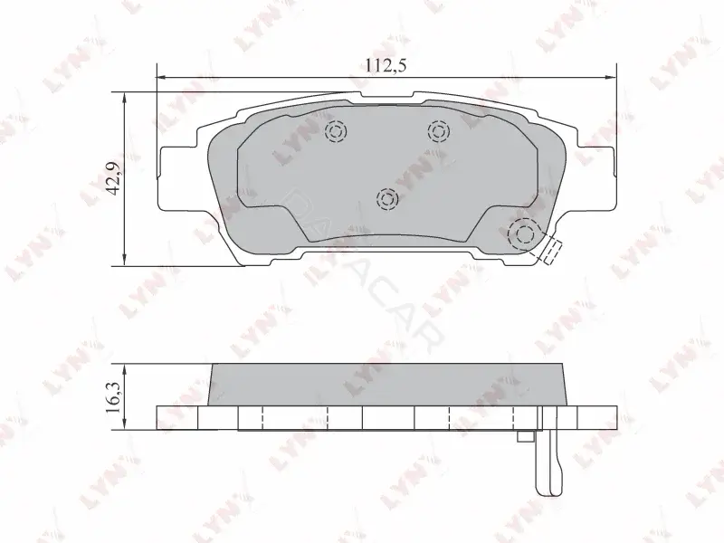Тормозные колодки LYNXAUTO BD-7574