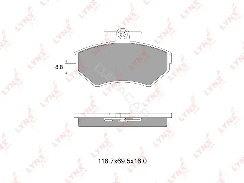 Тормозные колодки LYNXAUTO BD-8009