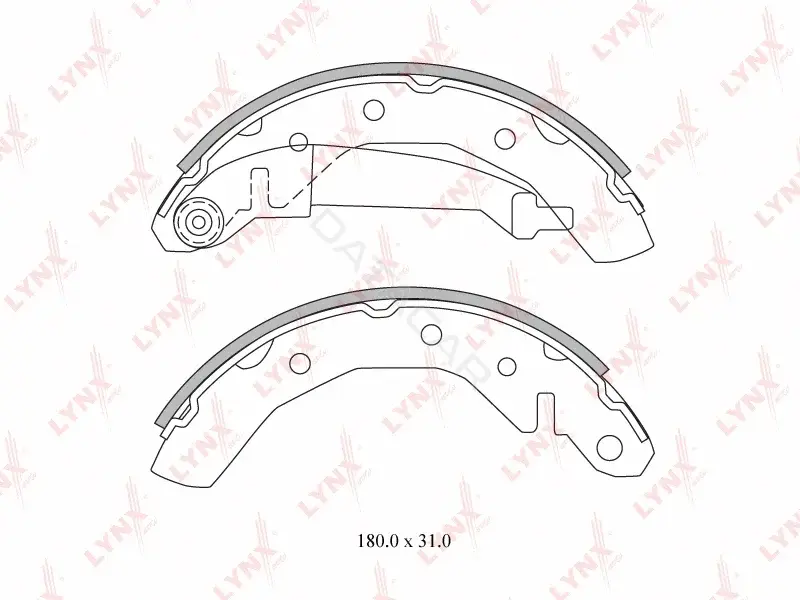 Барабанные колодки LYNXAUTO BS-1801
