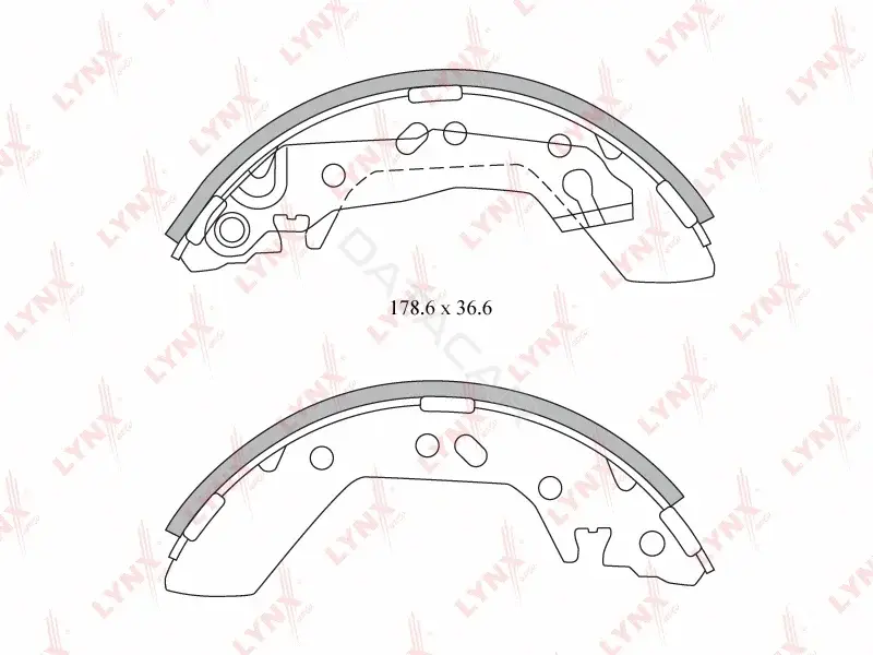 Барабанные колодки LYNXAUTO BS-3601