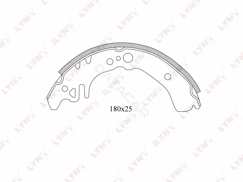 Барабанные колодки LYNXAUTO BS-7509