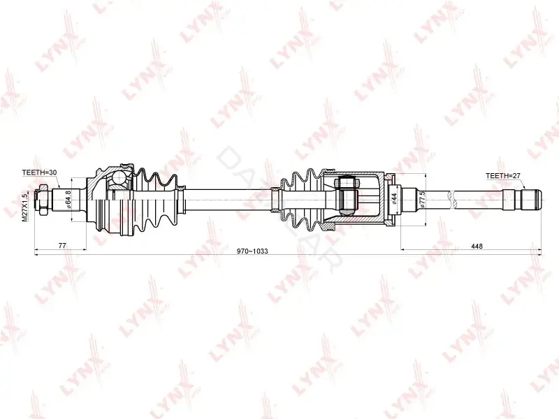 Приводной вал / Полуось LYNXAUTO CD-1416