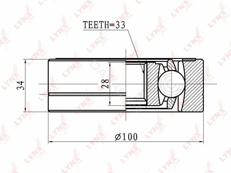 Шрус LYNXAUTO CI-8008