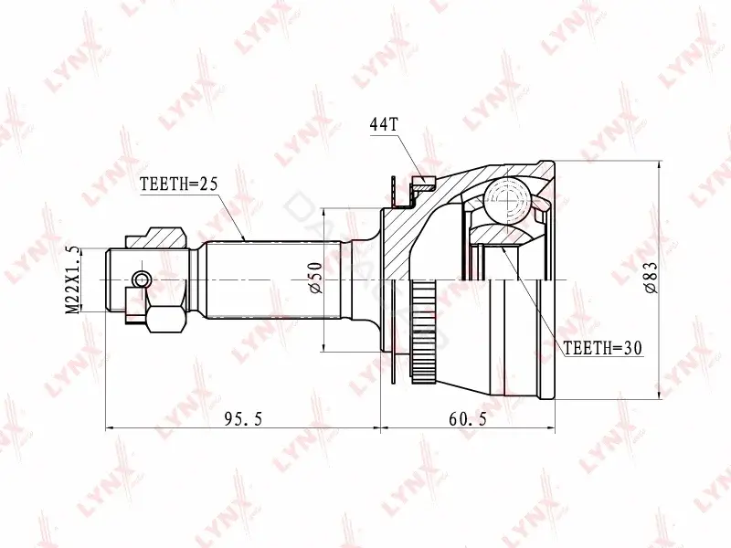 Шрус LYNXAUTO CO-3628A