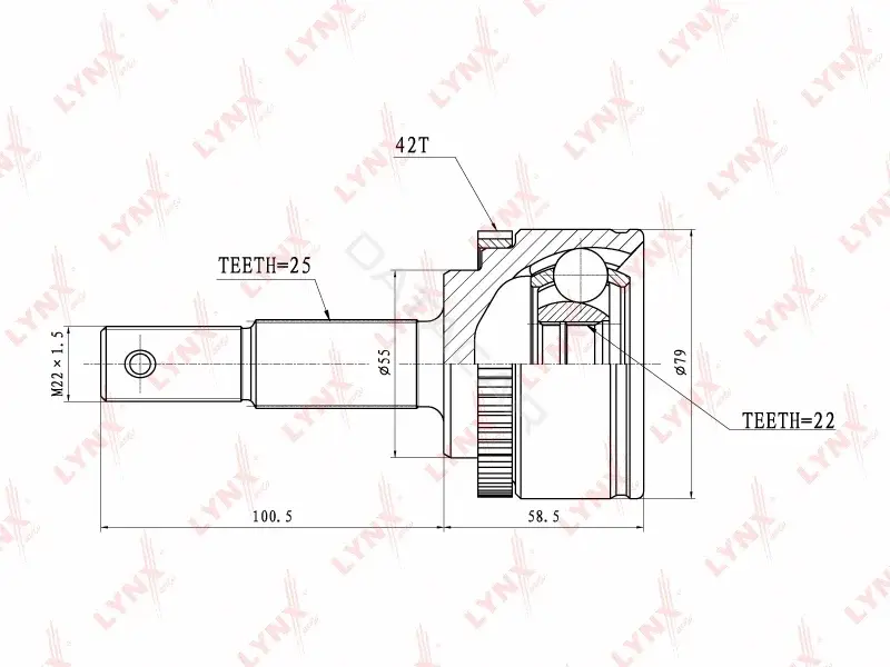 Шрус LYNXAUTO CO-3638A