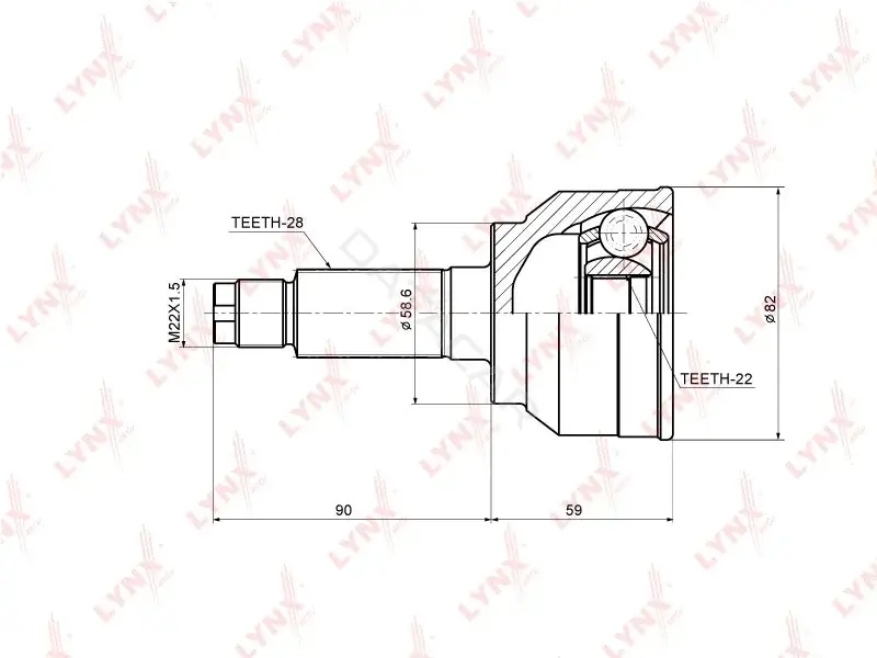 Шрус LYNXAUTO CO-3639