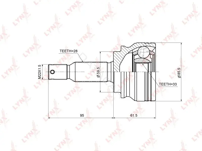 Шрус LYNXAUTO CO-3643