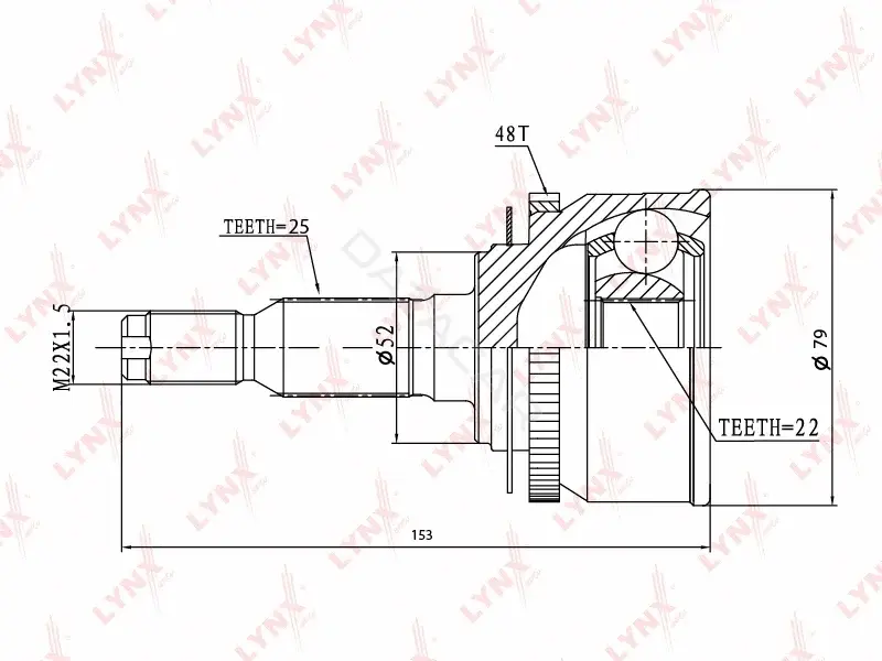 Шрус LYNXAUTO CO-3648A