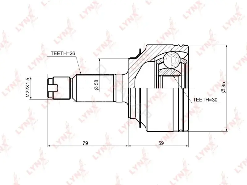 Шрус LYNXAUTO CO-3649