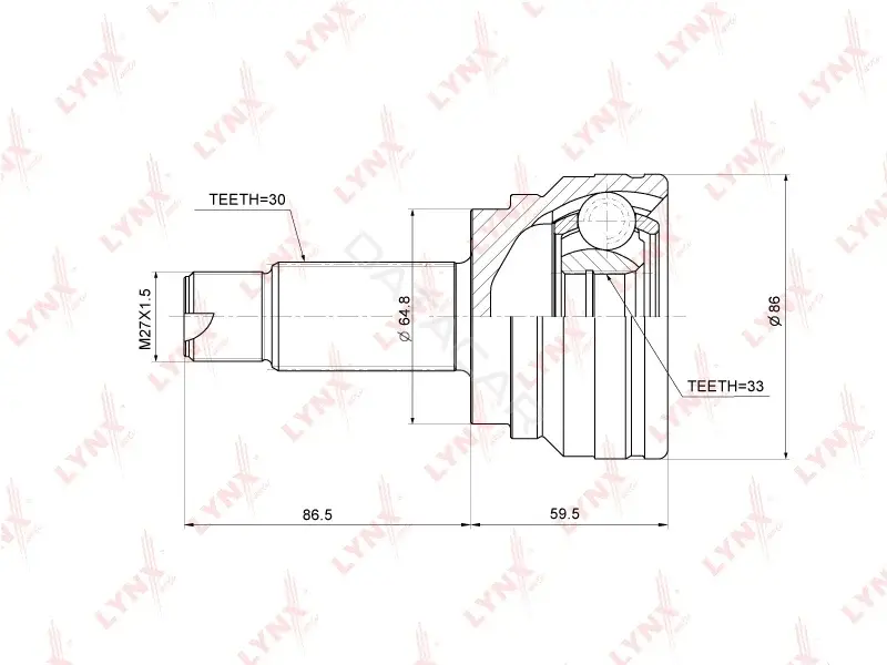 Шрус LYNXAUTO CO-3765