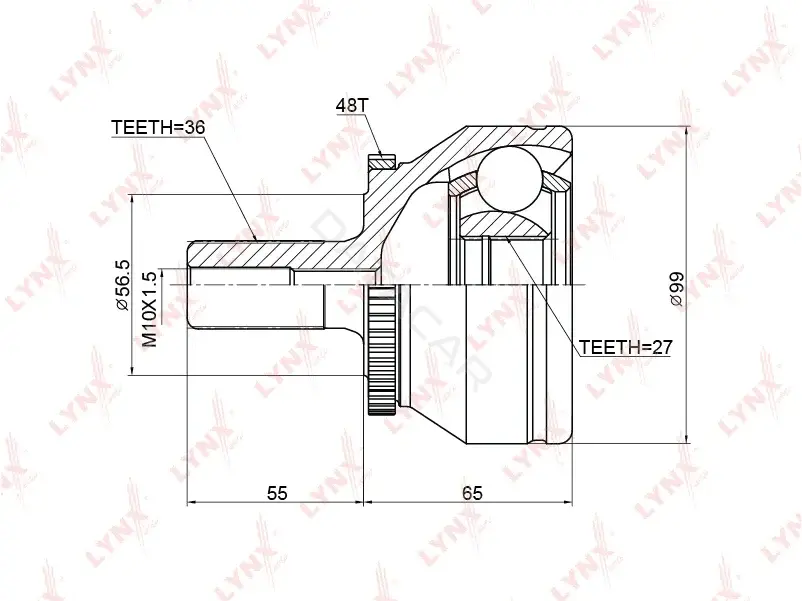 Шрус LYNXAUTO CO-3780A