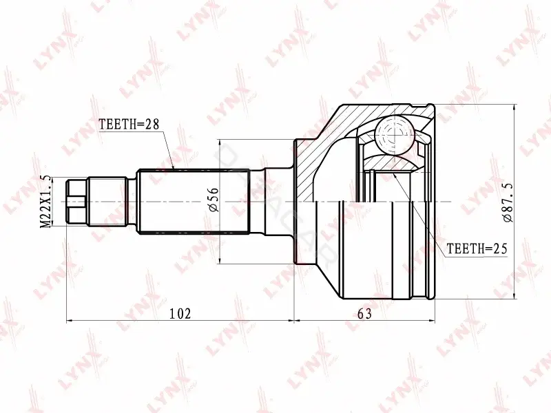 Шрус LYNXAUTO CO-4408
