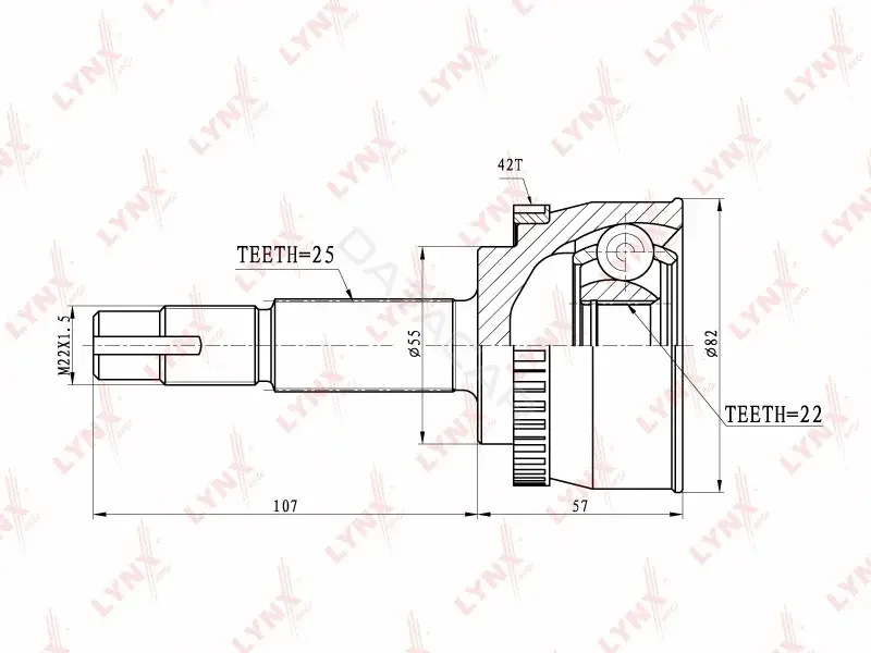Шрус LYNXAUTO CO-5702A