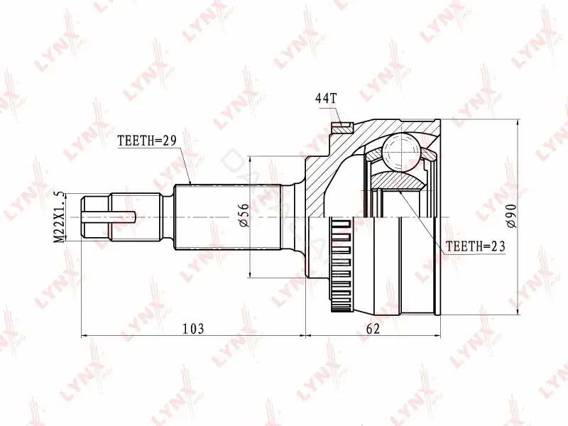Шрус LYNXAUTO CO-5712A