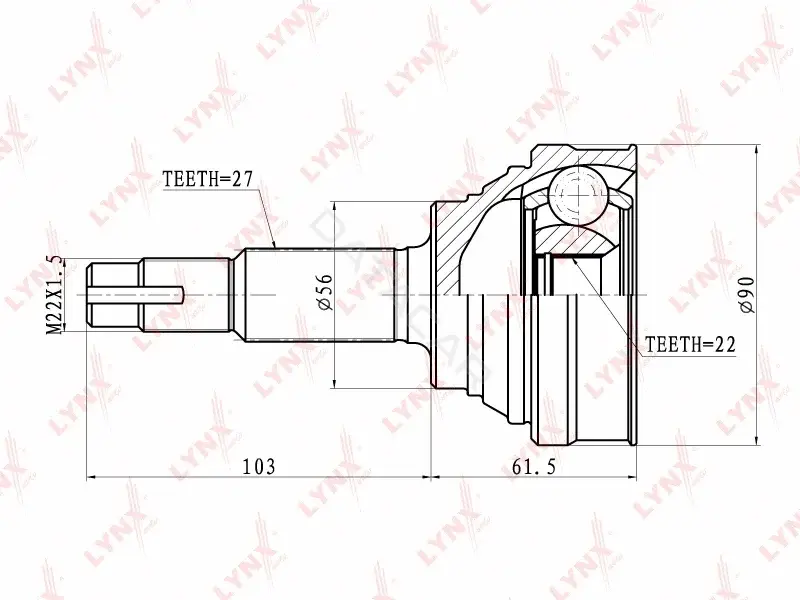 Шрус LYNXAUTO CO-5721