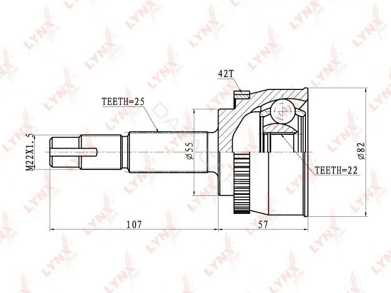 Шрус LYNXAUTO CO-5724A