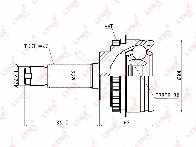 Шрус LYNXAUTO CO-7101A