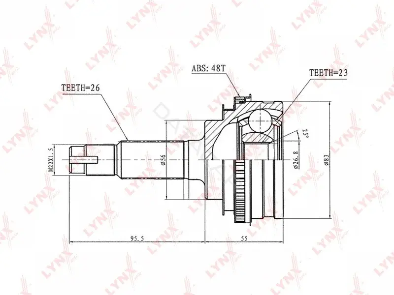 Шрус LYNXAUTO CO-7506A