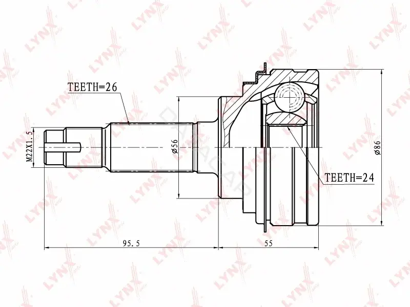 Шрус LYNXAUTO CO-7508