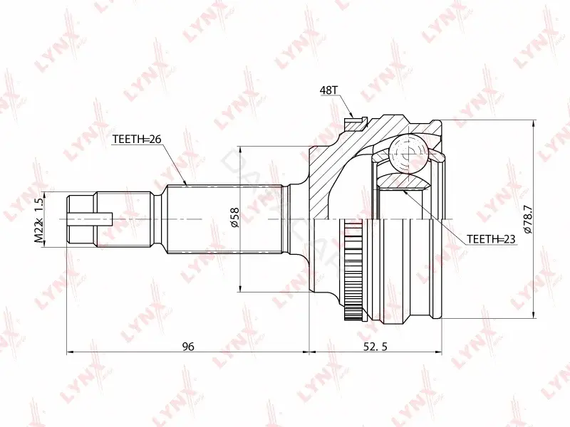 Шрус LYNXAUTO CO-7517A