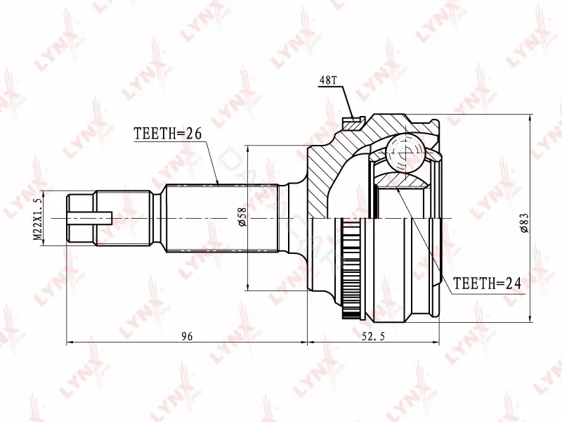 Шрус LYNXAUTO CO-7520A
