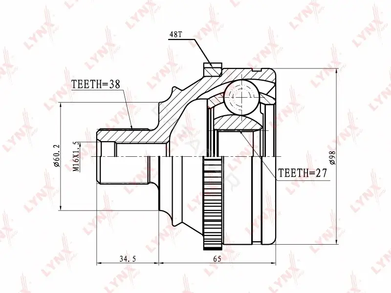 Шрус LYNXAUTO CO-8005A
