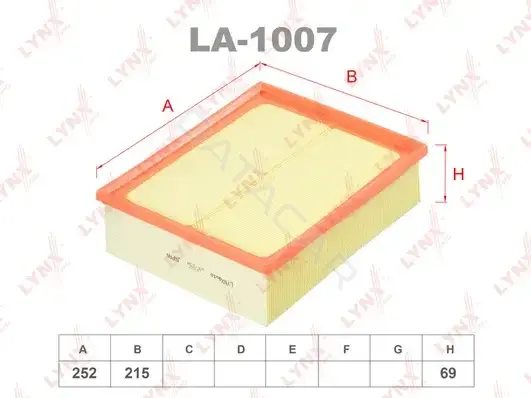 Воздушный фильтр LYNXAUTO LA-1007