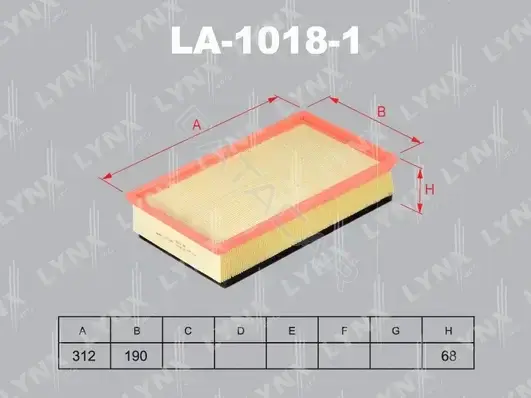 Воздушный фильтр LYNXAUTO LA-1018-1