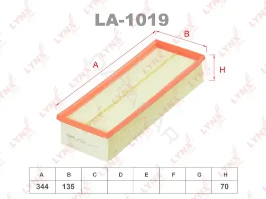 Воздушный фильтр LYNXAUTO LA-1019