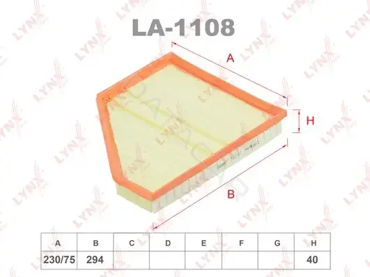 Воздушный фильтр LYNXAUTO LA-1108