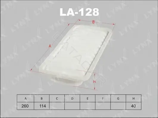 Воздушный фильтр LYNXAUTO LA-128