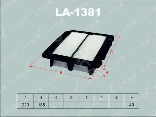 Воздушный фильтр LYNXAUTO LA-1381