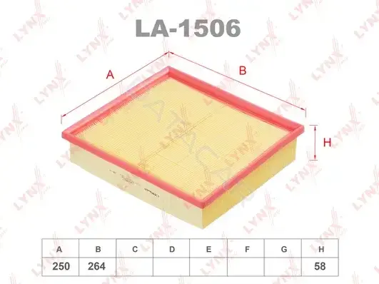 Воздушный фильтр LYNXAUTO LA-1506