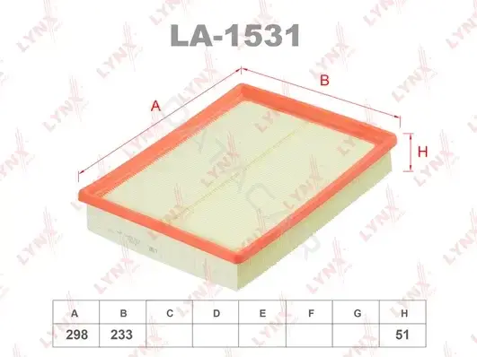 Воздушный фильтр LYNXAUTO LA-1531