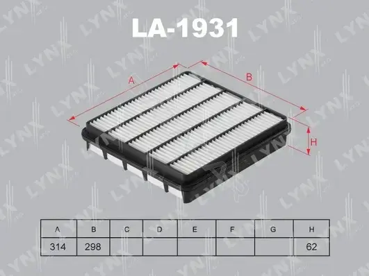 Воздушный фильтр LYNXAUTO LA-1931