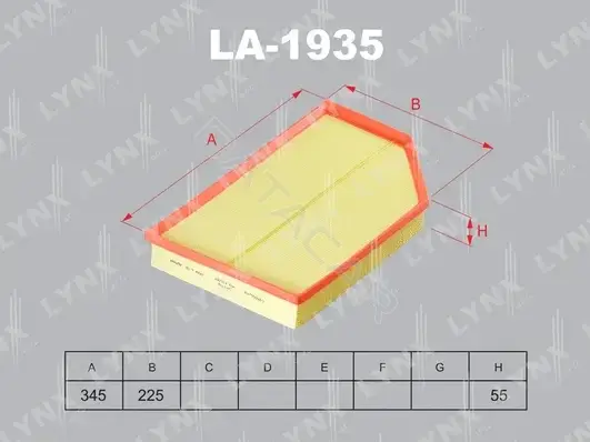 Воздушный фильтр LYNXAUTO LA-1935