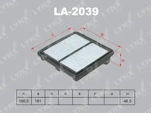 Воздушный фильтр LYNXAUTO LA-2039