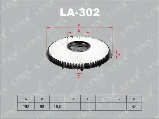 Воздушный фильтр LYNXAUTO LA-302