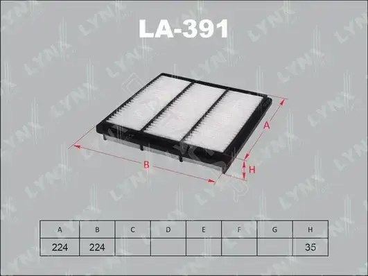 Воздушный фильтр LYNXAUTO LA-391