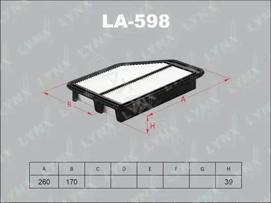 Воздушный фильтр LYNXAUTO LA-598