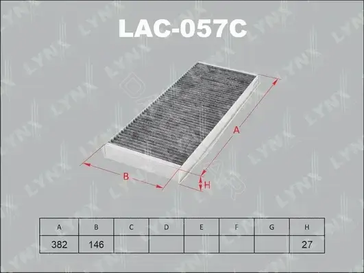 Фильтр салонный LYNXAUTO LAC-057C
