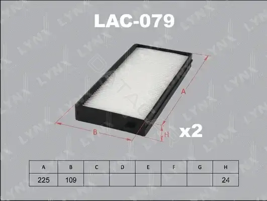 Фильтр салонный LYNXAUTO LAC-079