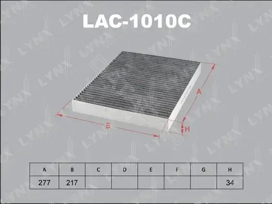 Фильтр салонный LYNXAUTO LAC-1010C