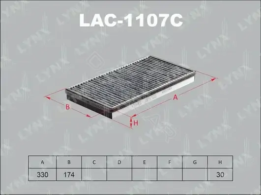 Фильтр салонный LYNXAUTO LAC-1107C